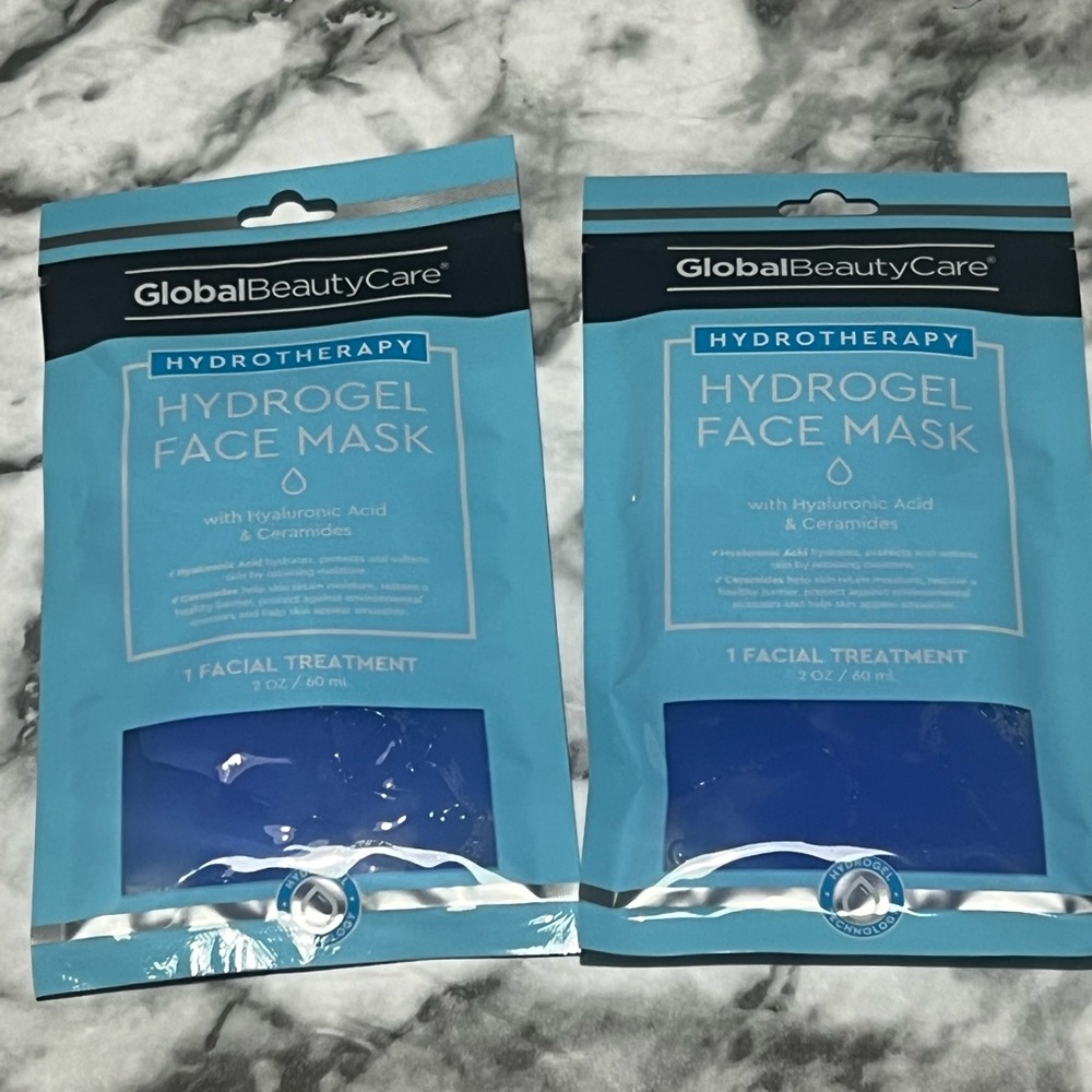 Global Beauty Care Hydrogel Face Mask - Blue pack of 2